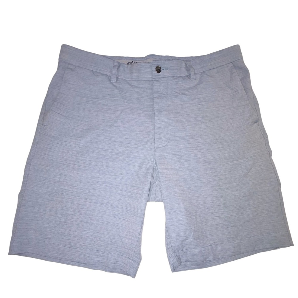 Callaway Golf Shorts 36 Light Blue Heathered Stretch Performance Activewear
